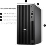 ⁦كمبيوتر Dell Pro Tower QCT1250 بمعالج Intel Core i5-14500 ورام 8 جيجابايت وSSD سعة 512 جيجابايت DOS⁩ - الصورة ⁦5⁩