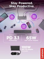 ⁦محطة إرساء Lenovo ThinkPad USB4 Dock 5000 مع محول طاقة 100 واط⁩ - الصورة ⁦3⁩